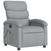 vidaXL Electric Massage Recliner Chair Armchair Single Sofa Light Grey Fabric