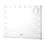 Oikiture Makeup Mirrors 18 LED 80x62cm Bluetooth Type-C Hollywood Vanity Mirror