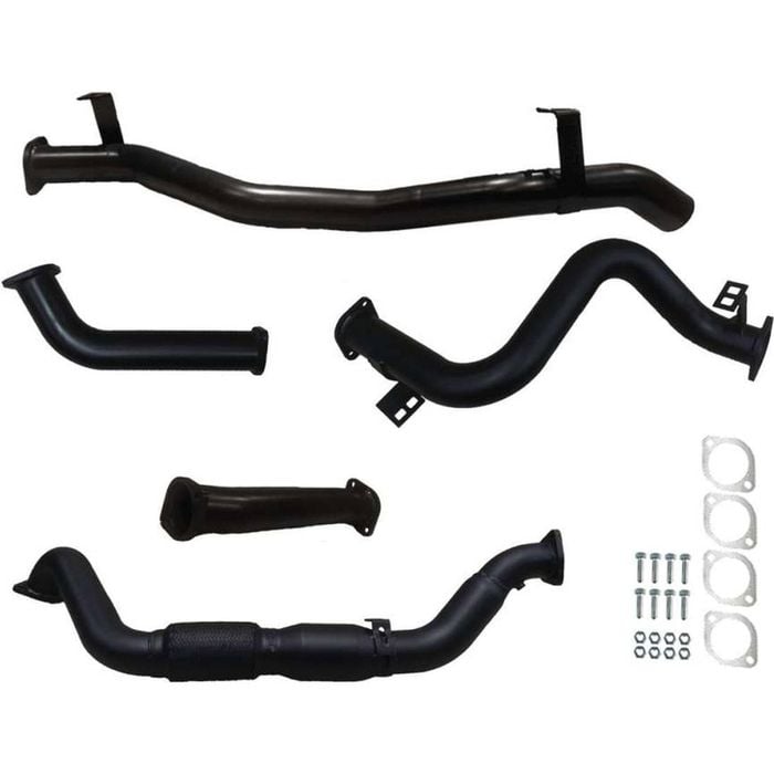 Ignite Exhausts Turbo Back For Toyota Landcruiser 79 Series V8 S/cab 3" Cat & Pipe Black Aluminised Steel