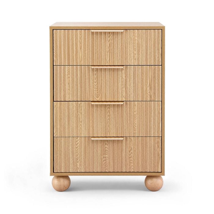 Artiss 4 Chest of Drawers Storage Cabinet Pine