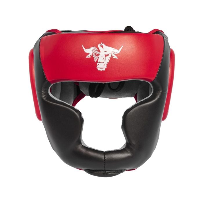 Head Guard boxing Headgear Training Sparring Face Helmet by Javson - Black / Red Medium