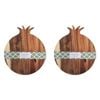 2PK LVD Acacia Pomegranate Board Home Kitchen Serveware/Tableware