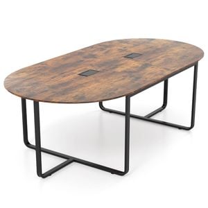 Costway 240.5cm Conference Table Large Office Computer Desk