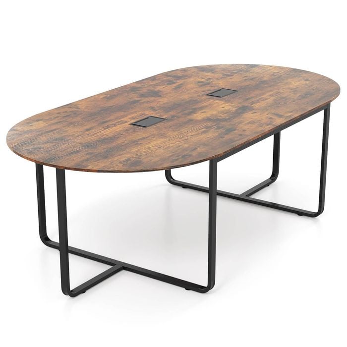 Costway 240.5cm Conference Table Large Office Computer Desk