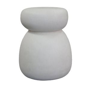 Modern Furniture ROCCO 38cm Indoor & Outdoor Side Table Stool - White Concrete