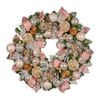 Christabelle 71cm Christmas Wreath Pink Front Door Decoration Jewelled Baubles Flowers Pine Cones Ribbons Ornaments