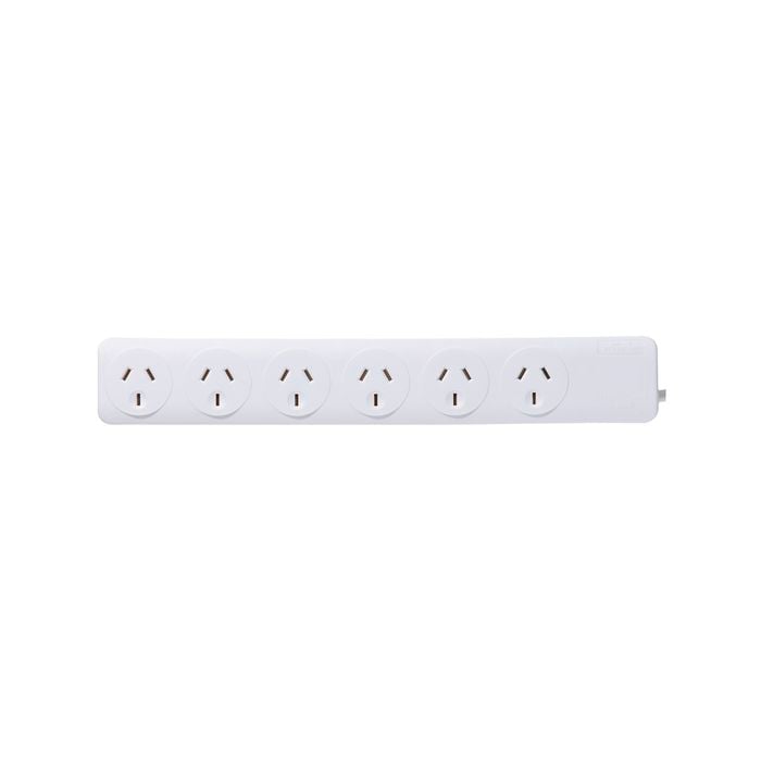 Click White 0.9m 6 Outlet Powerboard