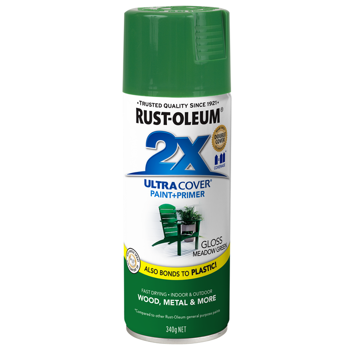 Rust-Oleum 2X Ultra Cover Gloss Meadow Green Spray Paint 340g