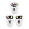 3x 8pc Lemon And Lime Reusable Round Plastic Food Container Set 2l Capacity