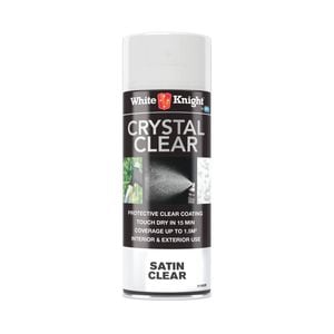 White Knight 310g Clear Satin Crystal Spray Paint
