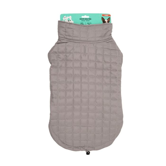 Art & Bob 50cm Grey Large Quilted Dog Jacket