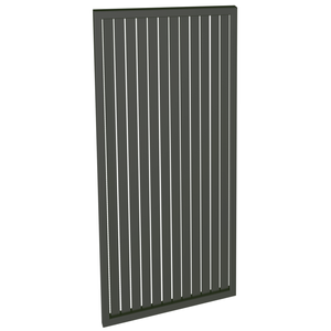 ProtectorAl 300 - 1000 x 1001 - 2000mm Woodland Grey Vertical 9mm Gap Aluminium Welded Slat Panel