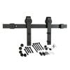 Rolltrak 2000 x 40 x 6mm Matte Black Smooth Finish Barn Door Track Side Fix Set 