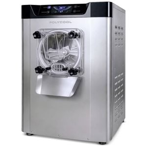 Polycool Commercial 4l Benchtop Hard Ice Cream And Gelato Machine 16l/hr Output, 1400w, Stainless Steel, Digital Control Panel