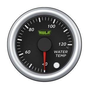 Hulk Pro Water Temperature Gauge 40-120 Degrees 52mm Black/Silver