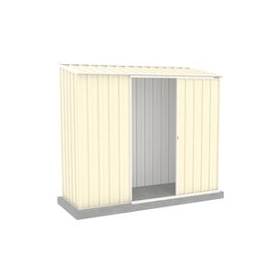 Absco Sheds 2.26 x 0.78 x 1.95m Classic Cream Ezislider Single Sliding Door Garden Shed