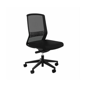 Olg Motion Sync Office Chair No Arms Mesh Back Lumbar Black Fabric Seat