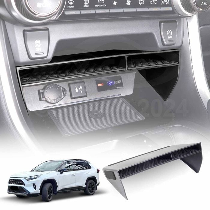 Center Console Organizer for Toyota RAV4 Rav 4 XA50 2019-2025 Storage Box Secondary ABS Insertion Tray