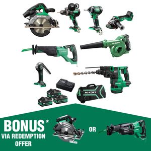 HIKOKI 18V Brushless 8pce Combo Kit KC18D8P3(HRZ)