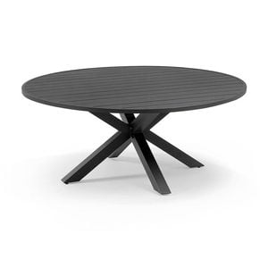 Houston Outdoor 1.8m Round Aluminium Dining Table Charcoal