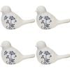4PK LVD Bird Frenchie Blue Decorative Sculpture Home/Lounge Decor