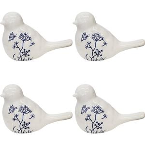 4PK LVD Bird Frenchie Blue Decorative Sculpture Home/Lounge Decor