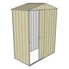 Build-a-Shed 1.5 x 0.8 x 2.3m Front Gable Single Sliding Door Shed - Cream