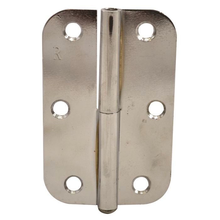 Lane 90 x 58 x 1.6mm Chrome Plated Right Hand Lift Off Pin Radius Hinge