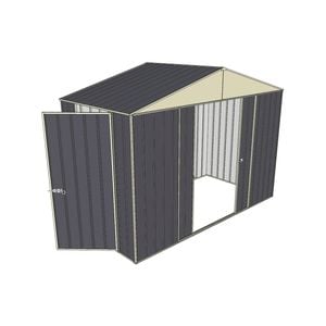 Build-a-Shed 3.0 x 1.5 x 2.3m Double Sliding and Single Hinge Door Narrow Shed - Grey