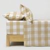 Dreamaker Remy Washed Cotton Yarn Dyed Check Sheet Set Sand King Single