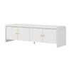 Oikiture TV Cabinet Entertainment Unit Stand Fluted Doors 160cm