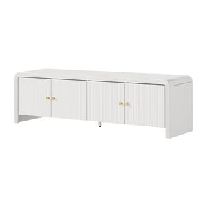 Oikiture TV Cabinet Entertainment Unit Stand Fluted Doors 160cm