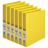 6x Marbig Pp Clearview 2 D-ring 25mm A4 Insert Binder File Paper Organiser Ylw