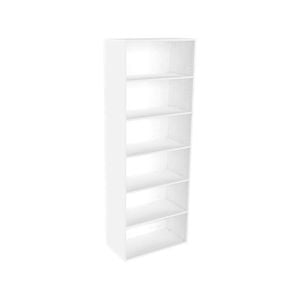 Lugna 2048 x 750 x 380mm White 5 Shelf Shelving Unit
