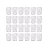 Argon Tableware 380ml Glass Jam Jars With Airtight White Lids - Set Of 24 Empty Screw Top Kitchen Storage Preserving Jar