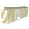 Build-a-Shed 0.8 x 4.5 x 2m Skillion Single Hinged Door Shed with Single Hinged Side Door - Cream