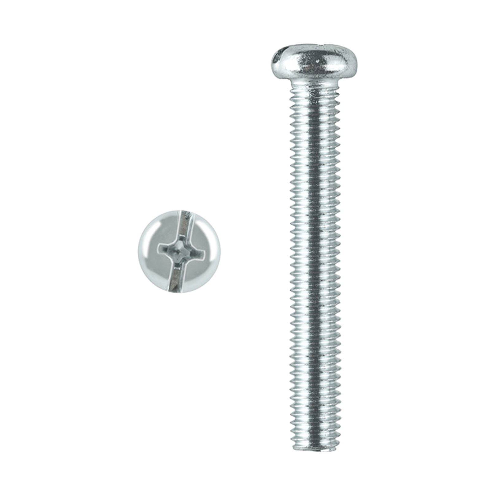 Pinnacle M5 x 75mm Zinc Plated Round Head Bolts And Nuts - 4 Pack