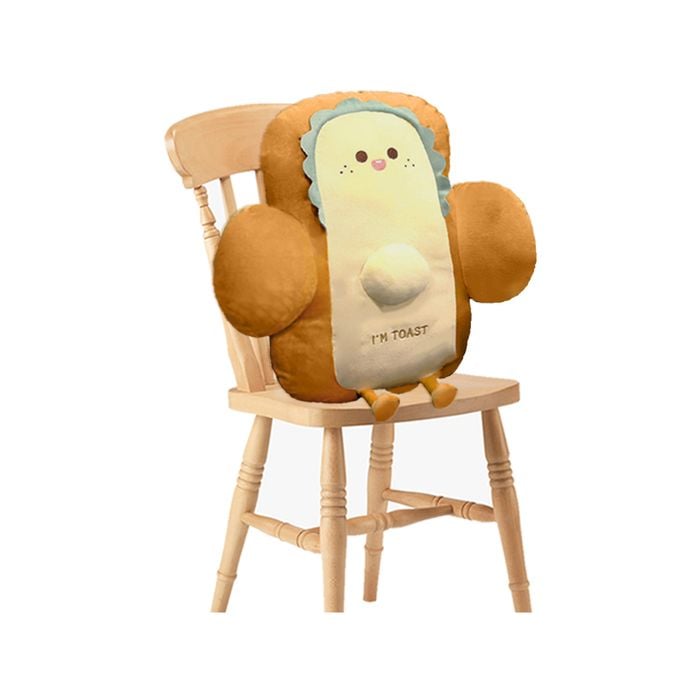 SOGA Smiley Face Toast Bread Cushion Back Support Pillow