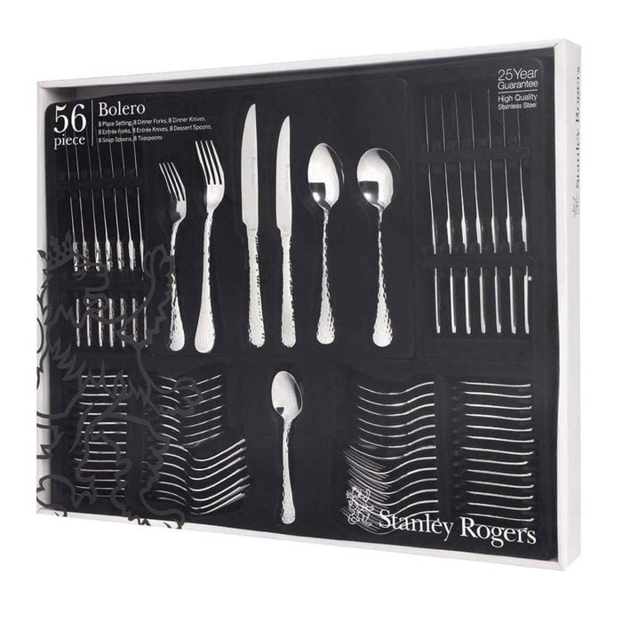 Stanley Rogers 56 Piece Stainless Steel Bolero 56pc Cutlery Set
