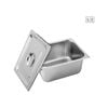 SOGA 1/2 GN Pan 15cm With Lid – Stainless Steel