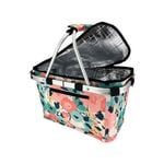 Sachi Insulated Carry Basket with Lid Pastel Blooms
