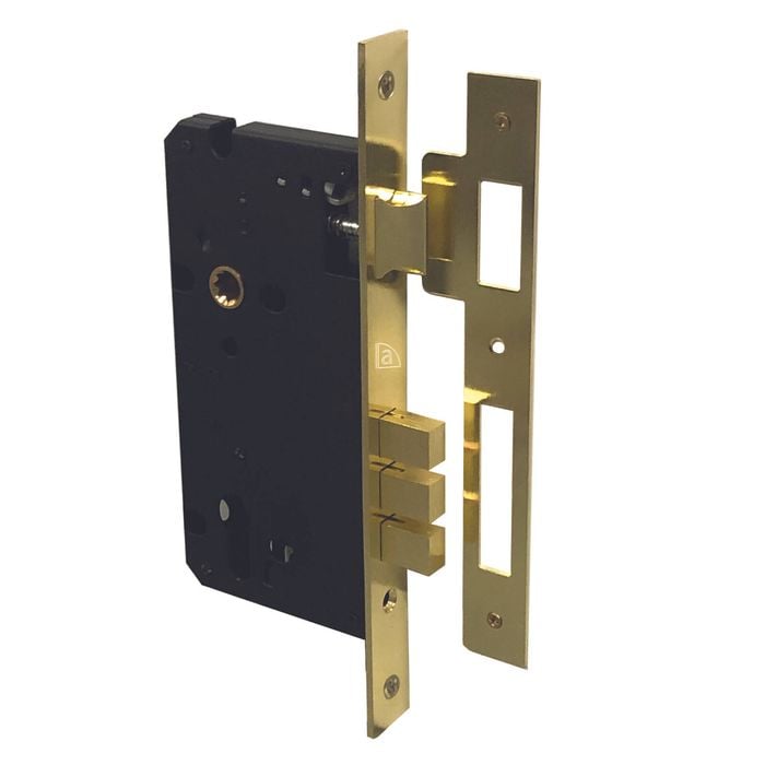 Austyle 60mm Satin Brass Backset Entrance Latch 99209