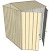 Build-a-Shed 1.5 x 1.5 x 2.3m Gable Shed with Double Hinged Side Doors - Cream