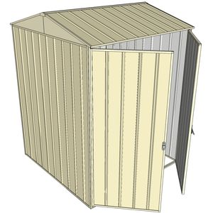 Build-a-Shed 1.5 x 1.5 x 2.3m Gable Shed with Double Hinged Side Doors - Cream