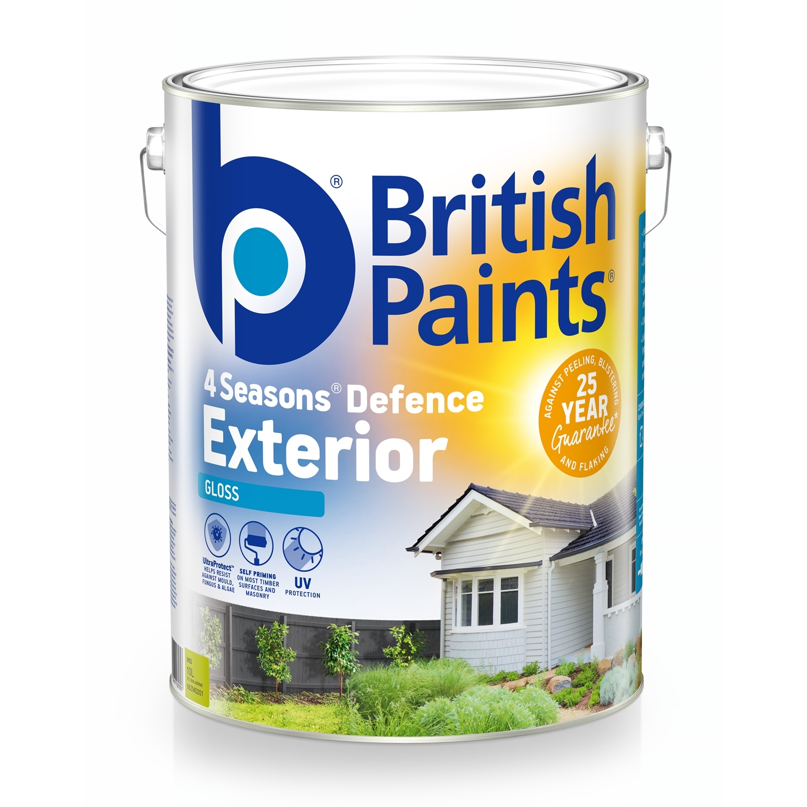 British Paints 4 Seasons Gloss Mid Base Exterior Paint - 10L product image