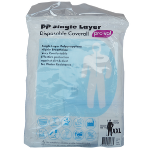 Pro-Val PP Single Layer Disposable Coverall - Size XXL