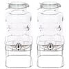 Rink Drink Glass Drinks Dispensers with Tap & Chrome Stand - 6.5L - Pack of 2
