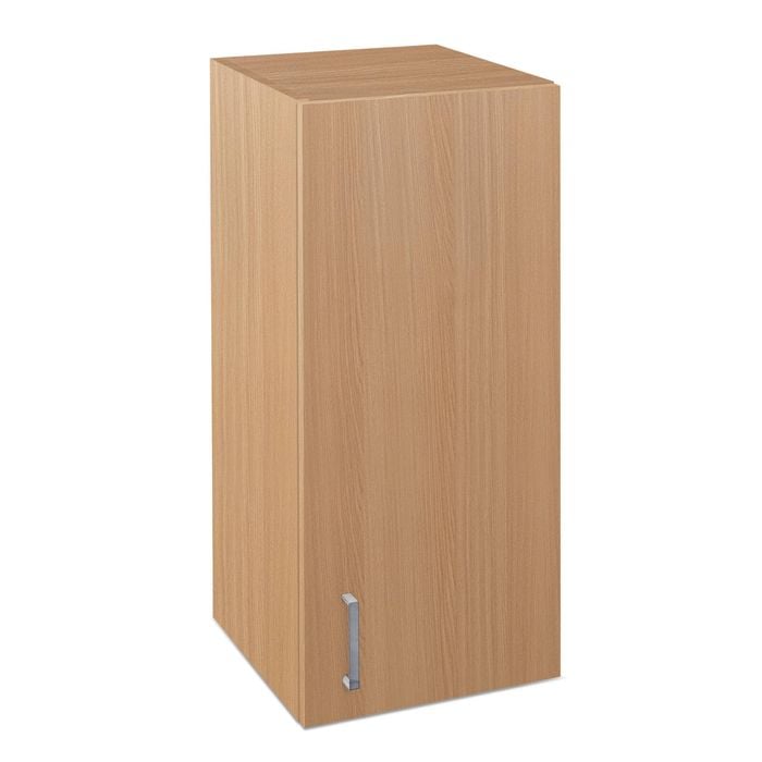 Flatpax Utility 300mm Woodgrain 1 Door Wall Cupboard