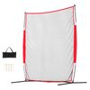 VEVOR 283x212cm Barricade Backstop Net Red Portable Practice Equipment with Carry Bag