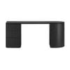 Payton  3 Drawer LHF Computer Work Desk Table Black